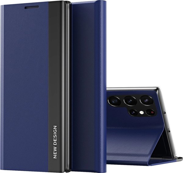 Θήκη Sleep Case Pro για Samsung Galaxy S25 Ultra με καπάκι και βάση - μπλε
