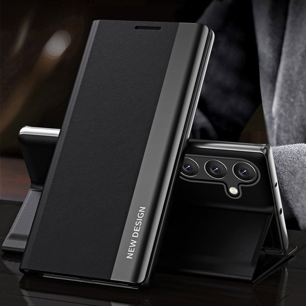Θήκη Sleep Case Pro για Samsung Galaxy S24 FE με καπάκι και βάση - μαύρο