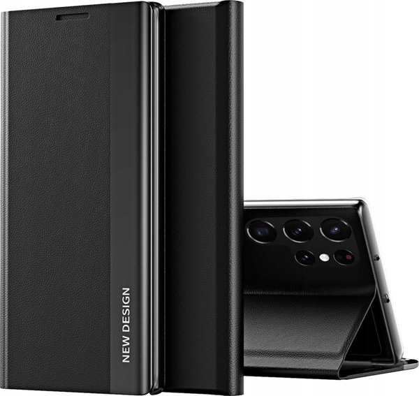 Θήκη Sleep Case Pro για Samsung Galaxy S25 Ultra με πτερύγιο και βάση - μαύρο