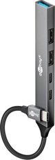 Goobay USB-C Hub 5 Θυρών, USB-C σε USB-C & USB-A, USB 3.2, Λεπτός Διανομέας Δεδομένων