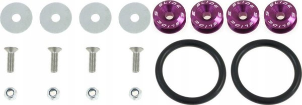 SLIDE Zapinki Uchwyty Zderzaka Klapy Quick Release SLIDE Purple