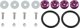 SLIDE Zapinki Uchwyty Zderzaka Klapy Quick Release SLIDE Purple