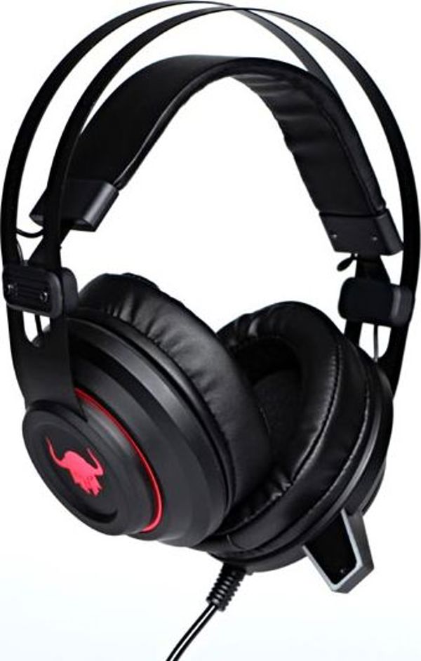 Red Fighter H3 Gaming Ακουστικά με Μικρόφωνο, Ρυθμιζόμενο Κεφαλόδεσμο και Μαξιλαράκια, Κόκκινα (QMRDM03RGR00)