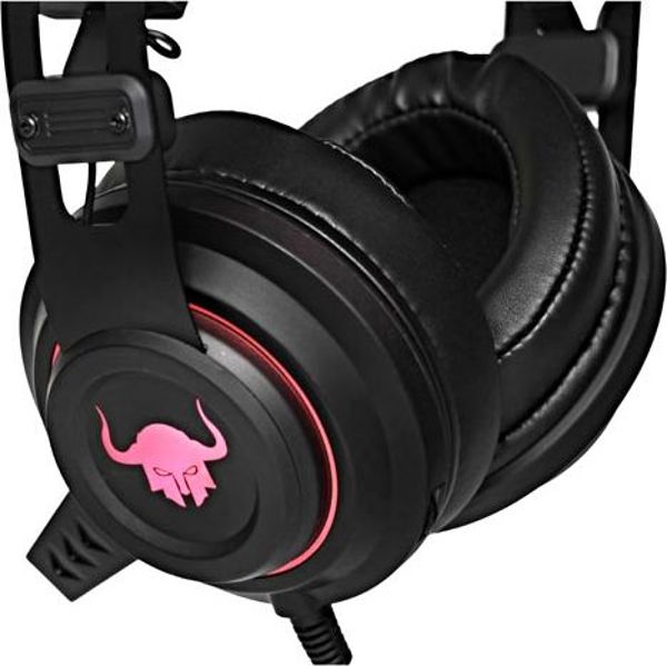 Red Fighter H3 Gaming Ακουστικά με Μικρόφωνο, Ρυθμιζόμενο Κεφαλόδεσμο και Μαξιλαράκια, Κόκκινα (QMRDM03RGR00)