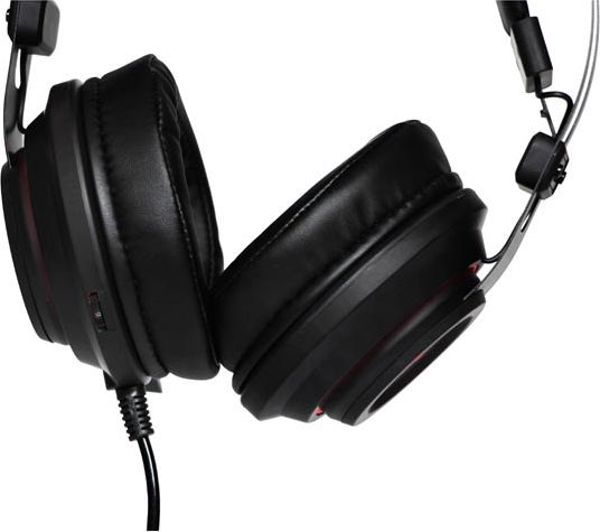 Red Fighter H3 Gaming Ακουστικά με Μικρόφωνο, Ρυθμιζόμενο Κεφαλόδεσμο και Μαξιλαράκια, Κόκκινα (QMRDM03RGR00)