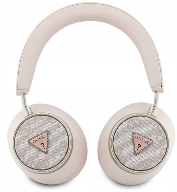Ακουστικά κεφαλής Guess 4G Triangle Logo Bluetooth ENC ροζ