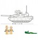 Sluban M1A2 SEP V2 Abrams kovinio tanko konstruktorius – 781 detalių, 29 cm, 6+