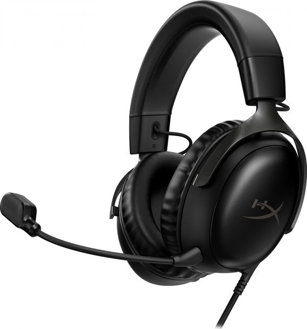 HyperX Cloud III Gaming Headset - Ακουστικά με DTS Spatial Audio & Μικρόφωνο 10mm - Μαύρα (727A8AA)