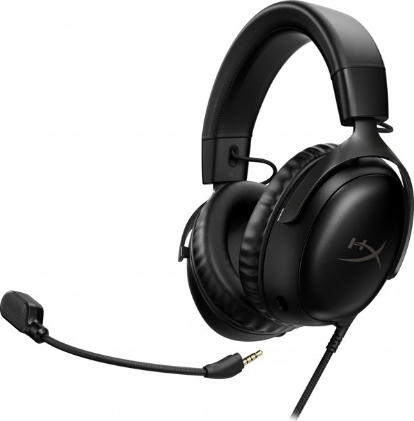 HyperX Cloud III Gaming Headset - Ακουστικά με DTS Spatial Audio & Μικρόφωνο 10mm - Μαύρα (727A8AA)