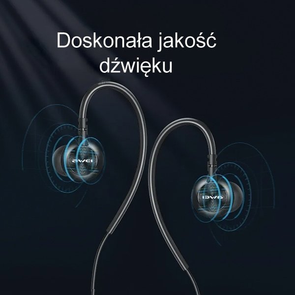 Sluchawki Awei Awei Sluchawki Stereo L3 3,5Mm Jack Czarny/Black