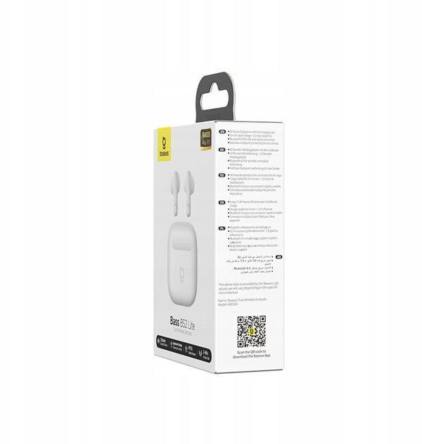 Baseus Ακουστικά Ενσύρματα In-Ear Bass BS2 Lite TWS - Λευκά