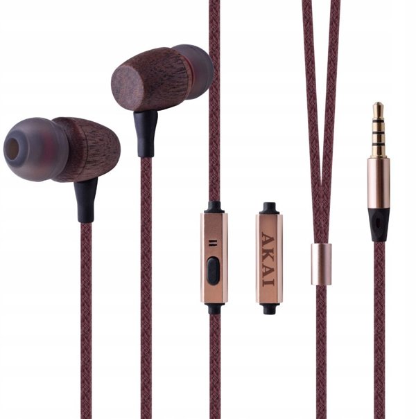 Ακουστικά Ενδοαυλικά Akai BTE-W200F Bamboo