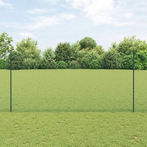Slupki ogrodzeniowe U-Channel Zielony 160 cm i Ogrodzenie heksagonalne Zielone 1,6x50 m Stal