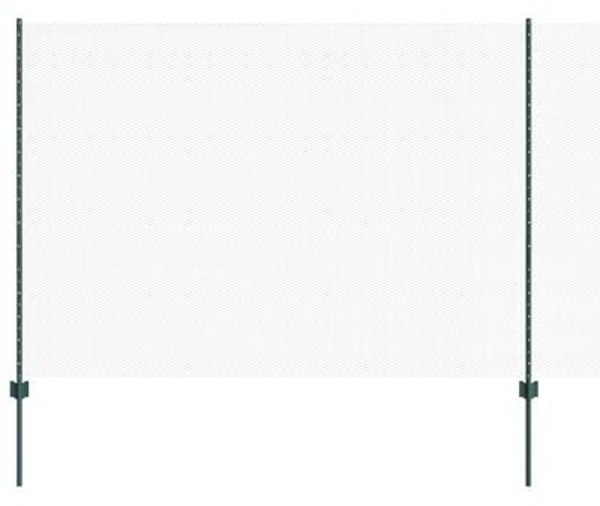 Slupki ogrodzeniowe U-Channel Zielony 160 cm i Ogrodzenie heksagonalne Zielone 1,6x50 m Stal