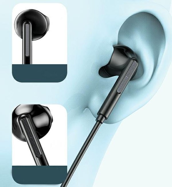 Awei Sluchawki stereo Pc-7T Usb-C 1.2M czarny