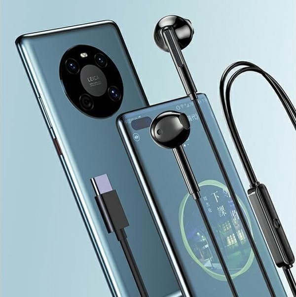 Awei Sluchawki stereo Pc-7T Usb-C 1.2M czarny