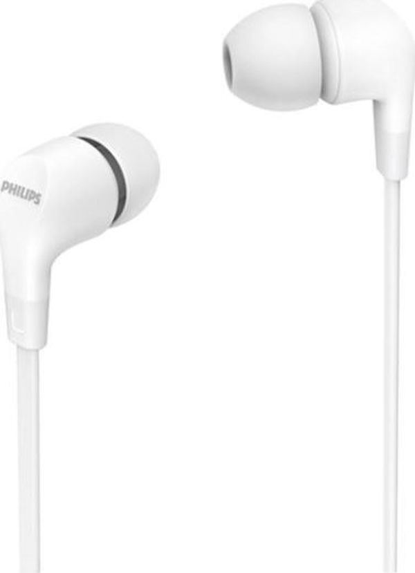 Philips TAE1105WT Ενσύρματα Ακουστικά Ψείρες με Μικρόφωνο και Bass - Λευκά