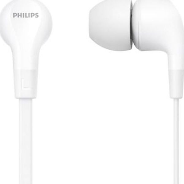 Philips TAE1105WT Ενσύρματα Ακουστικά Ψείρες με Μικρόφωνο και Bass - Λευκά