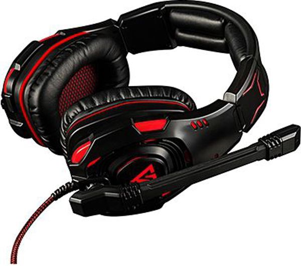Modecom Volcano Ghost Gaming Ακουστικά 7.1 Surround με LED Φωτισμό - Μαύρα