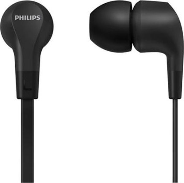 Philips TAE1105BK Ενσύρματα Ακουστικά In-Ear με Μικρόφωνο και Χειριστήριο, Μαύρα