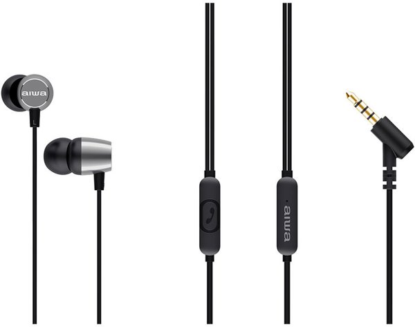 AIWA ESTM-30SL Ακουστικά Ενδοωτιαία Ασημί
