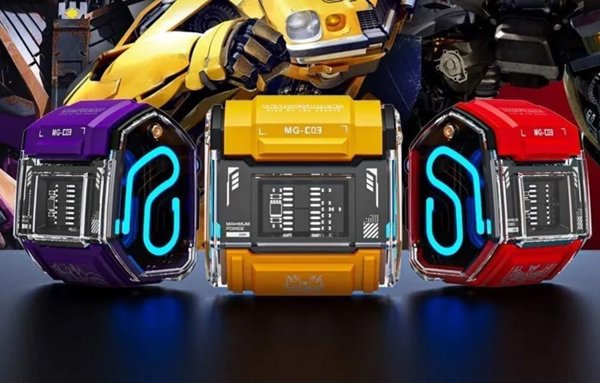 Sluchawki TWS Transformers MG-C03 Bluetooth 5.3, 13mm, 5h, Fioletowe