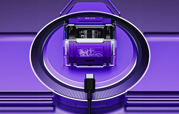 Sluchawki TWS Transformers MG-C03 Bluetooth 5.3, 13mm, 5h, Fioletowe