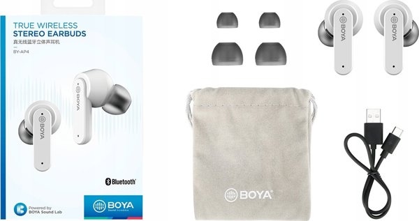 Boya BY-AP4 White Ασύρματα Ακουστικά Ενδοωτιαία