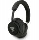 Guess Ασύρματα Ακουστικά Bluetooth Saffiano Triangle Logo με ENC, Μαύρα