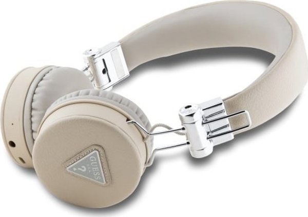 Guess Ακουστικά Bluetooth On-Ear GUBH70PGTSPSE, ENC, Μπεζ