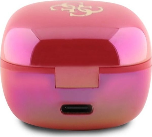 Guess Ακουστικά Bluetooth TWS 4G GUTWSJ144ESF με Θήκη Φόρτισης, Φούξια