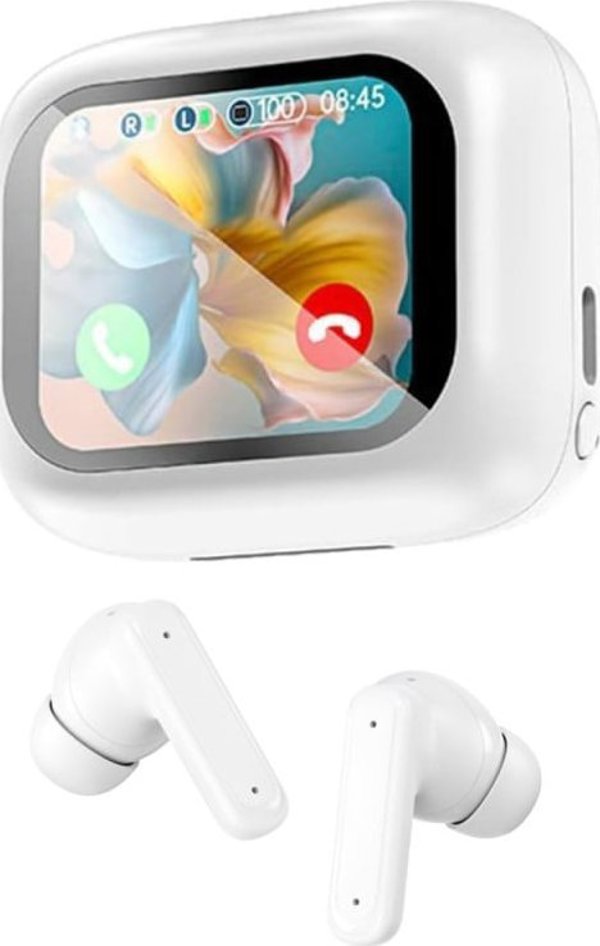 Techly Ασύρματα Ακουστικά Bluetooth με ANC, Μείωση Θορύβου και Οθόνη LCD