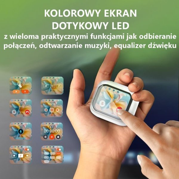 Techly Ασύρματα Ακουστικά Bluetooth με ANC, Μείωση Θορύβου και Οθόνη LCD
