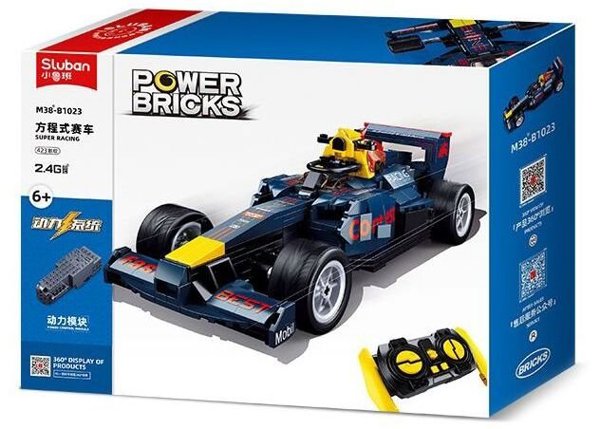 Sluban F10 sportinio automobilio RC konstruktorius, 423 det., 25,1 cm, 6+