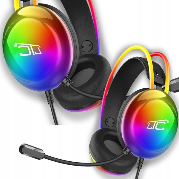LTC Gaming Ακουστικά με Μικρόφωνο και Φωτισμό RGB