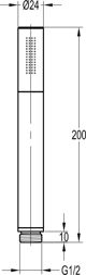 Κεφαλή ντους Omnires Microphone 1 λειτουργίας χρωμίου (MICROPHONE-R)
