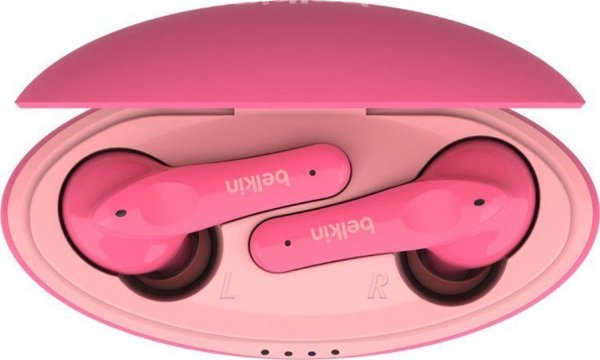 Belkin Soundform Nano Ασύρματα Ακουστικά για Παιδιά με Θήκη Φόρτισης, Ροζ, PAC003btPK