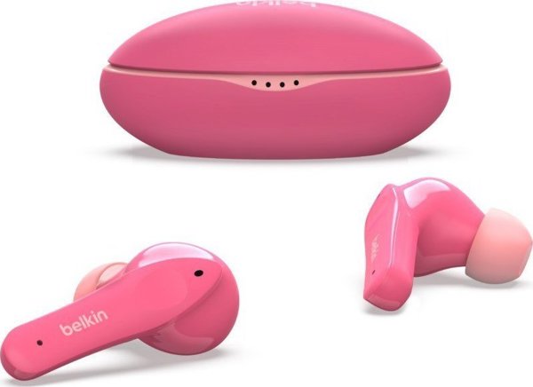 Belkin Soundform Nano Ασύρματα Ακουστικά για Παιδιά με Θήκη Φόρτισης, Ροζ, PAC003btPK