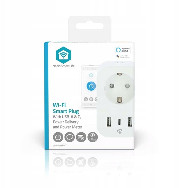 SmartLife Smart Plug | IP21 | Effektmåler | 3680 W