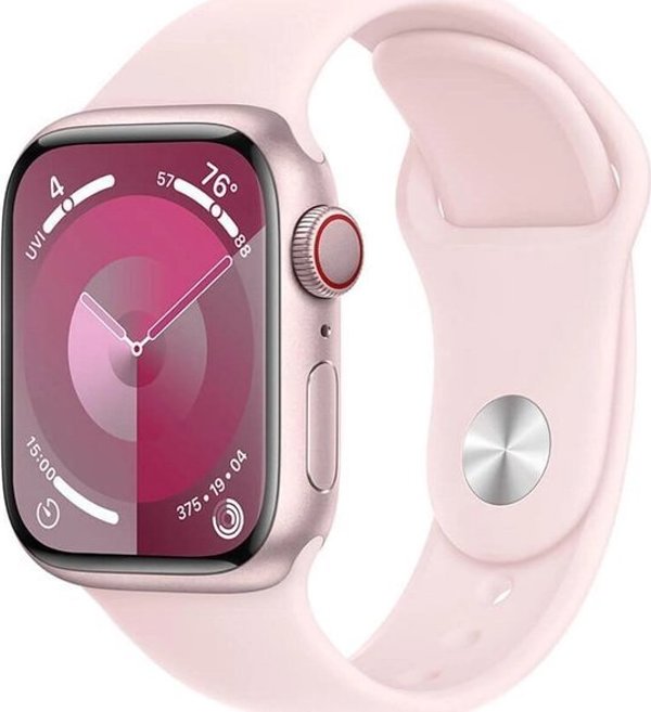 Smartwatch Apple Watch 9 GPS + Cellular 41mm Pink Alu Sport S/M Rozowy (MRHY3QP/A)
