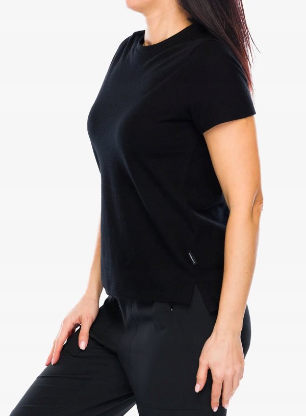 Smartwool W'S Perfect Crew Short Sleeve Tee, 001 | black, M