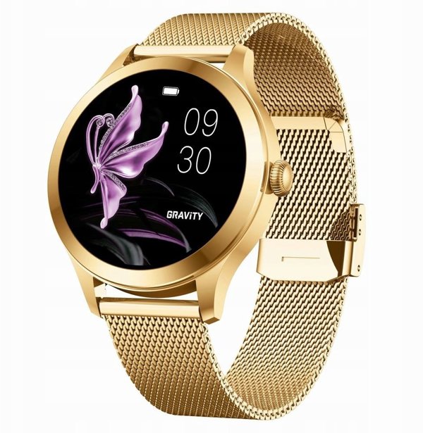 Smartwatch Gravity Smartwatch Λευκο-Χρυσό με 2 Λουράκια GT25-2 PRO