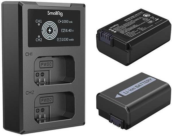 SmallRig 3818 NP-FW50 Battery and Charger Kit