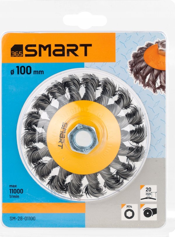 Smart Συρμάτινη Δισκοβούρτσα 100mm, Λυγισμένου Τύπου 8456894