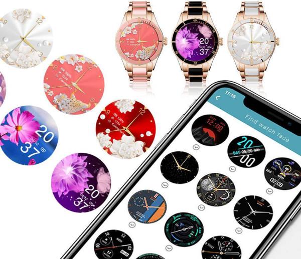 Έξυπνο Ρολόι Rubicon RNCE82 Smartwatch Γυναικείο Ροζ Χρυσό