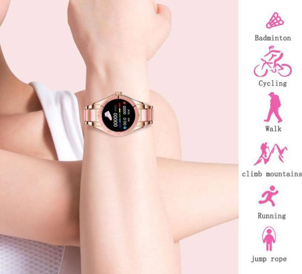 Έξυπνο Ρολόι Rubicon RNCE82 Smartwatch Γυναικείο Ροζ Χρυσό