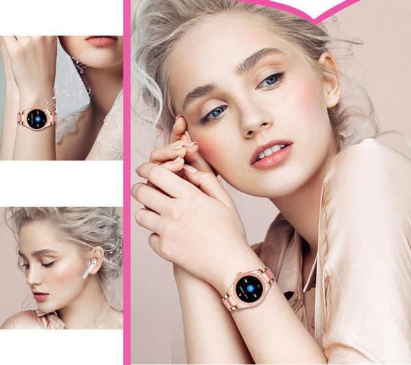 Έξυπνο Ρολόι Rubicon RNCE82 Smartwatch Γυναικείο Ροζ Χρυσό