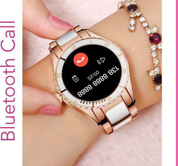 Έξυπνο Ρολόι Rubicon RNCE82 Smartwatch Γυναικείο Ροζ Χρυσό