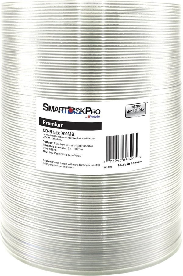 SmartDisk CD-R 700 MB 52x 100 sztuk (69826)