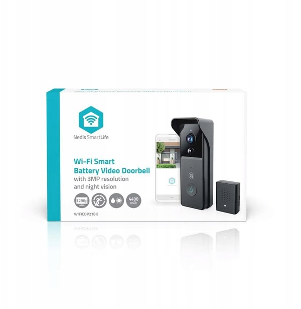 SmartLife Video Dørtelefon | Batteri | 3MP Full HD 1296p